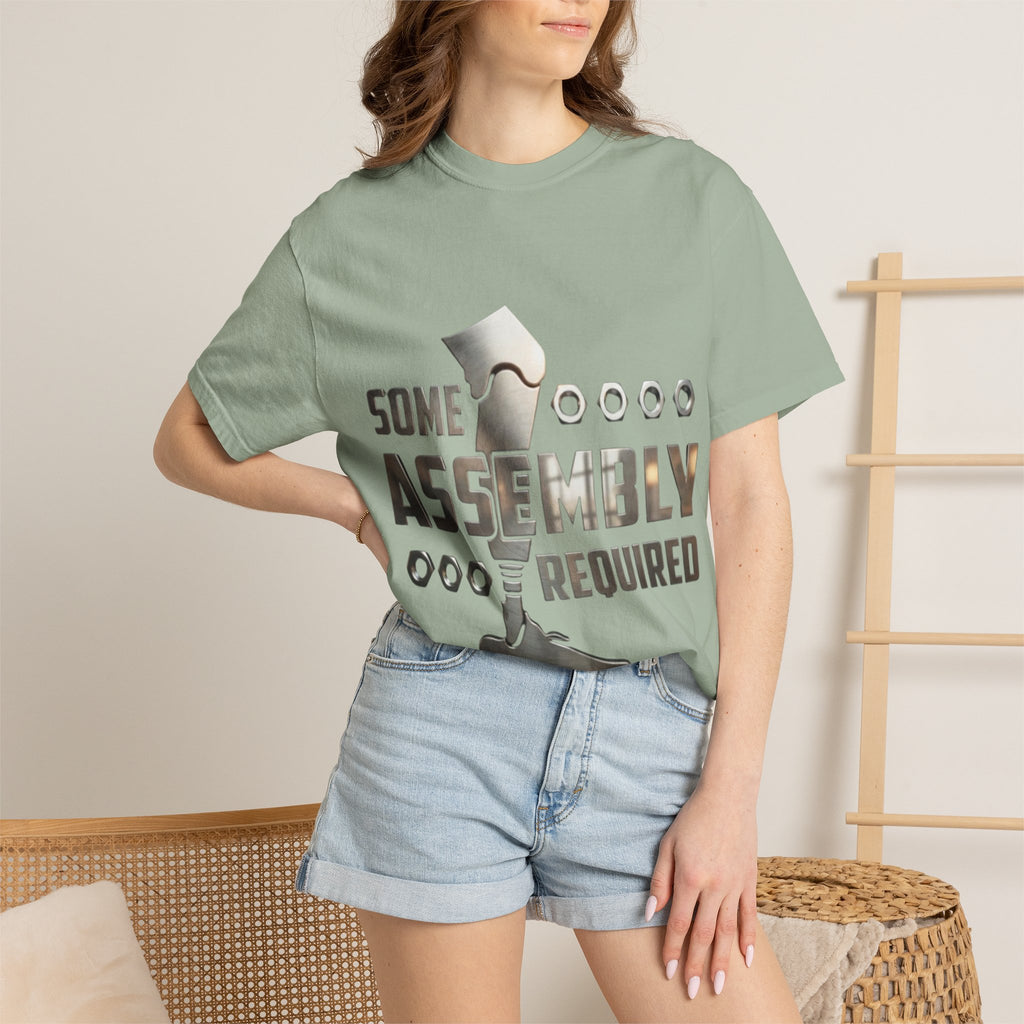 Some Assembly Required Adult T-Shirt — Funny DIY Carpenter Tee