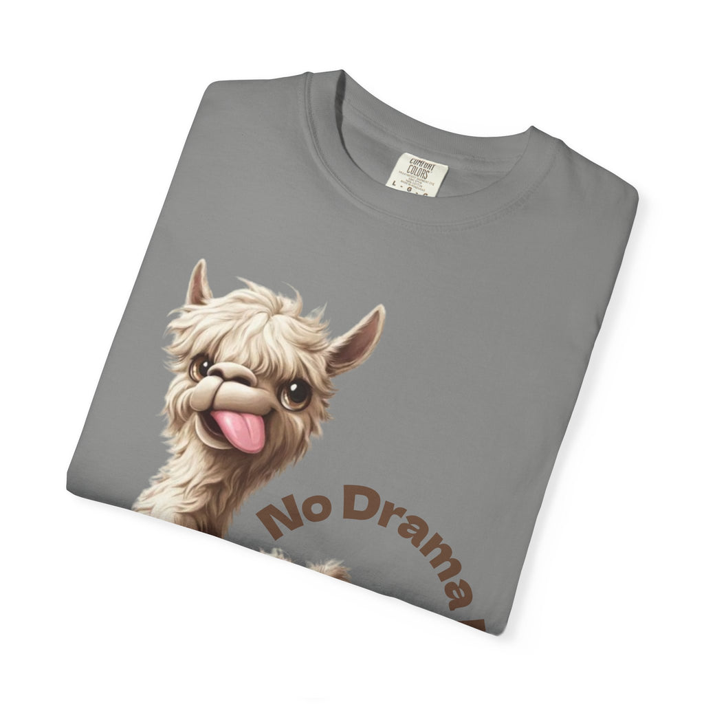 No Drama Llama Adult T-Shirt — Funny Llama Graphic Tee for Animal Lovers