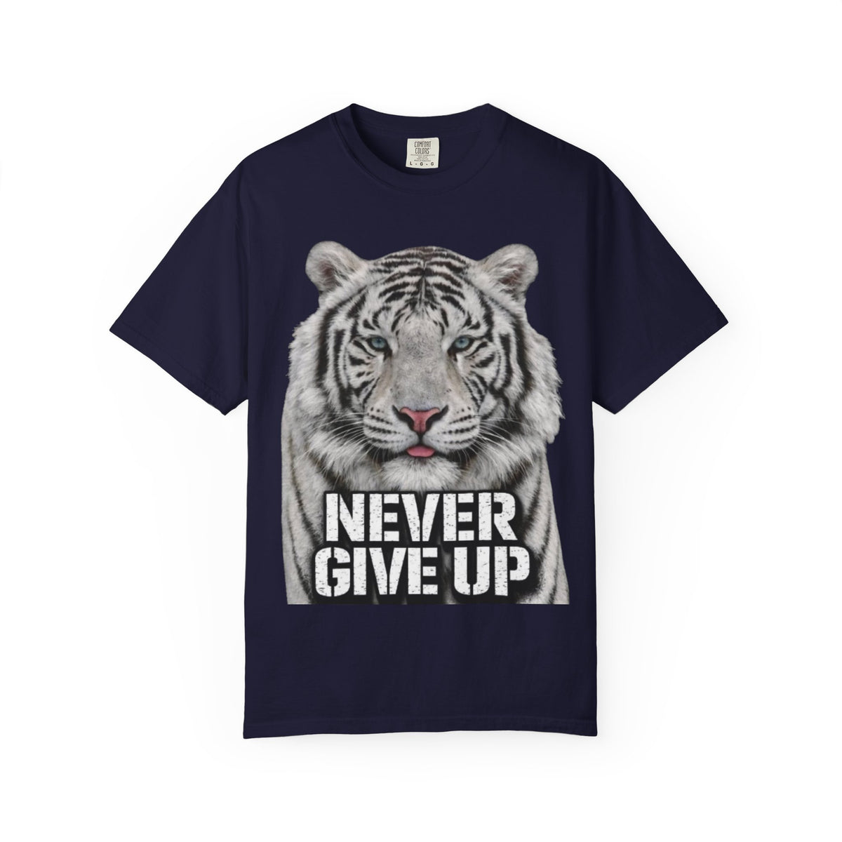 Never Give Up Tiger Adult T-Shirt